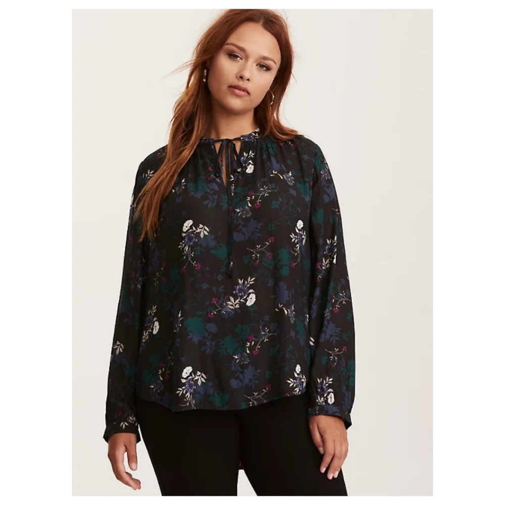 COPY - BOGO $5 Crepe Neck Tie Top